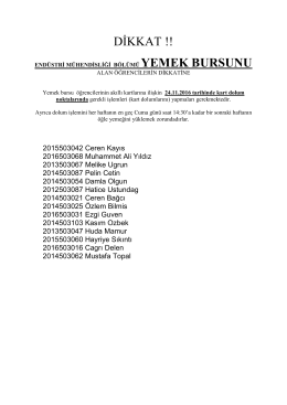 DKKAT !! YEMEK BURSUNU