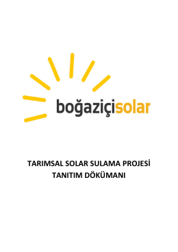 Tarımsal Solar Sulama