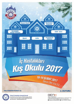 2. Duyuru - İ&ccedil; Hastalıkları Kış Okulu 2017