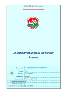 İstanbul 61.&Ouml;MER BESİM KOŞALAY KIR KOŞUSU