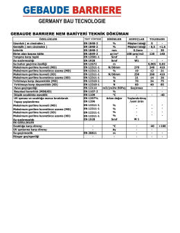 GEBAUDE BARRİERE 100 grm /m2 TEKNİK D&Ouml;K&Uuml;MAN