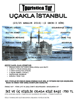 2 gece-3 g&uuml;n