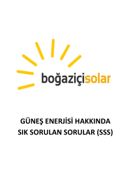 güneş enerjisi hakkında sık sorulan sorular