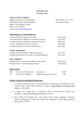 View - ECONFIN, Economics and Finance @ Boğaziçi University