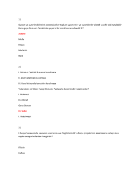 1 ) Siyaset ve yцnetim bilimleri aзэsэndan her