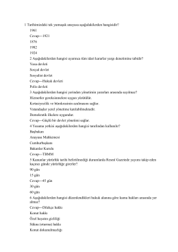 1 Tarihimizdeki tek yumuşak anayasa