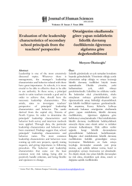 Evaluation of the leadership characteristics of secondary school