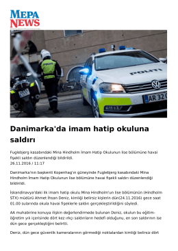 Danimarka`da imam hatip okuluna saldırı