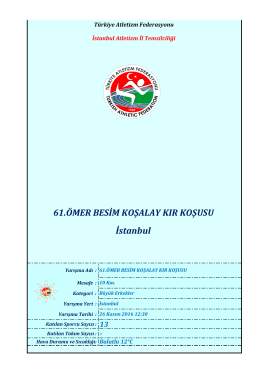 İstanbul 61.&Ouml;MER BESİM KOŞALAY KIR KOŞUSU