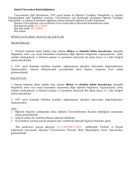 İnönü Üniversitesi Personel Alım İlanı Detayları İçin Tıklayın.