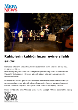 Rahiplerin kaldığı huzur evine silahlı saldırı