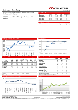 Hazine`den G&uuml;ne Bakış
