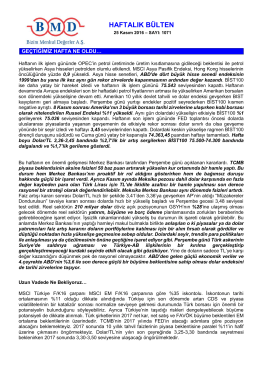 haftalık bülten - Bizim Menkul Değerler