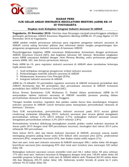 siaran pers ojk gelar asean insurance regulators meeting (airm)