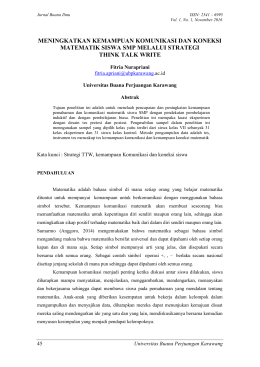 meningkatkan kemampuan komunikasi dan koneksi matematik