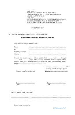pedoman pelaksanaan pemberian tunjangan kinerja bagi pegawai