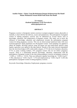 Faktor Yang Berhubungan Dengan Keikutsertaan Ibu Hamil Dalam