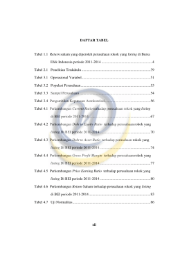 Daftar Tabel - Widyatama Repository Home