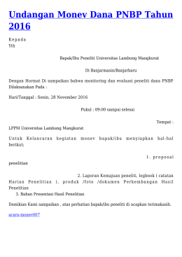 Monev Internal Penelitian PUPT Sumber Dana