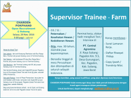 Lowongan Kerja Charoen Pokphand Indonesia