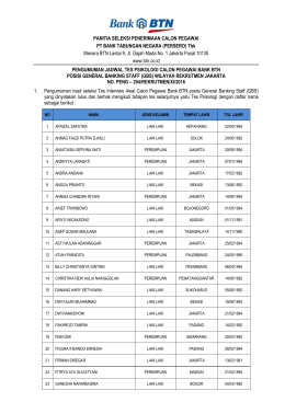 PANITIA SELEKSI PENERIMAAN CALON PEGAWAI PT