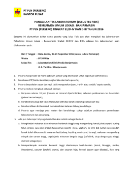 PT PLN (PERSERO) KANTOR PUSAT PANGGILAN TES