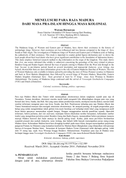 menelusuri para raja madura dari masa pra-islam