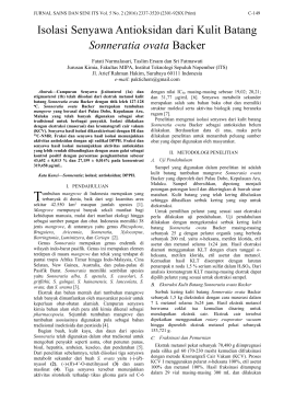 Isolasi Senyawa Antioksidan dari Kulit Batang Sonneratia ovata