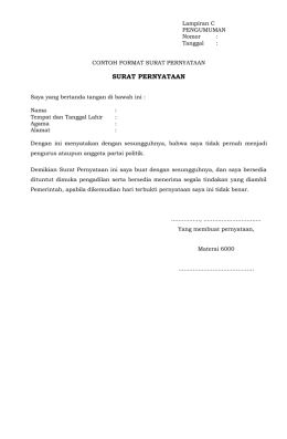 SURAT PERNYATAAN