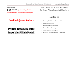 Peluang Usaha Toko Online Tanpa Ribet Mikirin Produk!