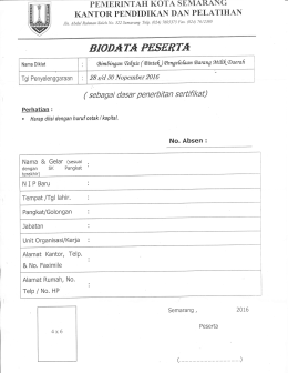 - Dinas Pendidikan Kota Semarang