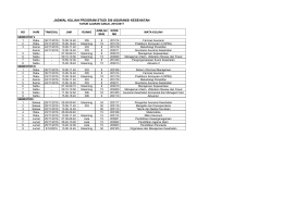 jadwal kuliah program studi diii asuransi kesehatan