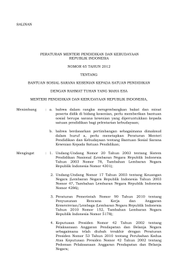 BAB I - Direktorat Jenderal Kelembagaan Iptek dan Dikti