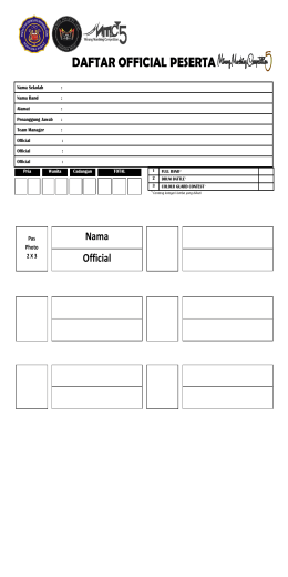 daftar official peserta