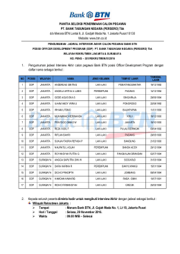 PANITIA SELEKSI PENERIMAAN CALON PEGAWAI PT