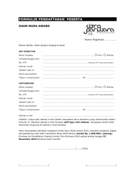 formulir pendaftaran peserta