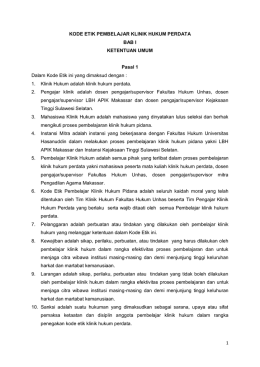 Kode Etik Klinik Hukum Perdata