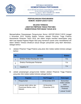 Selengkapnya - Kementerian Pertanian