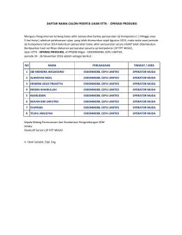 daftar nama calon peserta ujian sttk - operasi
