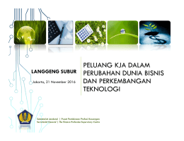 peluang kja dalam perubahan dunia bisnis dan perkembangan