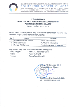 - Politeknik Negeri Cilacap