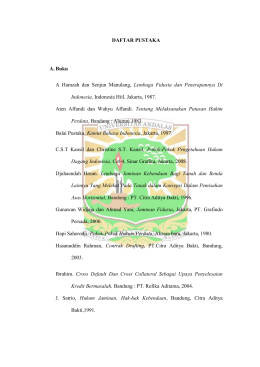DAFTAR PUSTAKA A. Buku A Hamzah dan Senjun Manulang