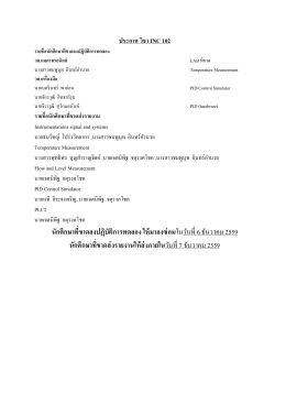 ประกาศ วิชา INC 102