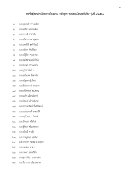 1 1 น.ส.ยุพาวดี วรรณเลิศ 2 นายเสถียร สถานเดิม 3 น.ส.ภ
