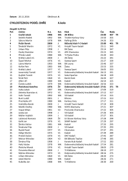 CYKLOSTEZKOU POD&Eacute;L OHŘE 4.kolo