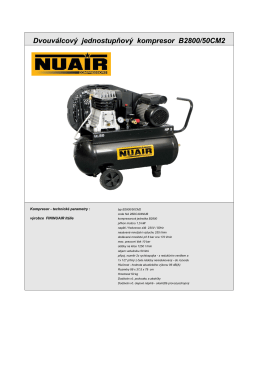 Dvouv&aacute;lcov&yacute; jednostupňov&yacute; kompresor B2800/50CM2