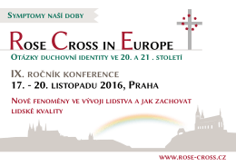 leták - Růže a kříž v Evropě 2015
