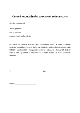 Čestn&eacute; prohl&aacute;&scaron;en&iacute; o zdravotn&iacute; způsobilosti PDF