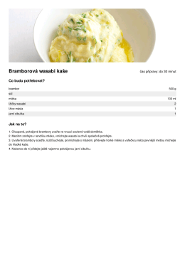 Bramborová wasabi kaše