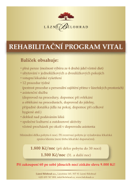 rehabilitačn&iacute; program vital
